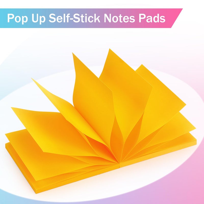 OSBOO Sticky Notes 3x3 Pop Up Self-Stick Notes Pads with 6 Bright Colors, Easy to Post for Office, Shool, Home, 6 Pads/Pack, 100 Sheets/Pad(Pop Up) - Image 3